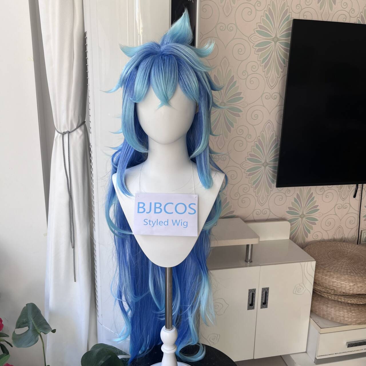 Стильный парик Idia для коспле – обзор и цена Anime Cosplay Blue Hair
